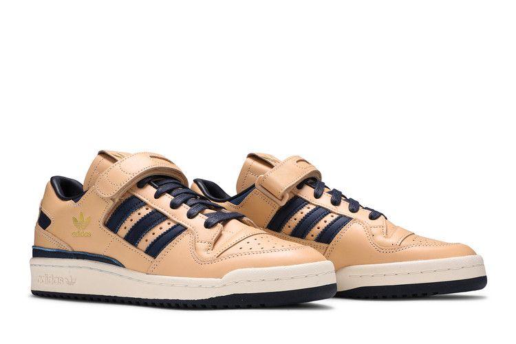 Men's Sneakers adidas Forum 84 Low Beige Blue Beige/Blue Thread-Gold Metallic