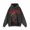 Mens Oversized Hooded Sweatshirt With Vintage Doberman Print Streetwear Casual Pullover