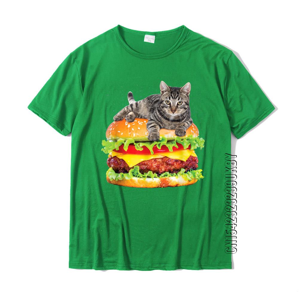 Футболка Hamburger Space Cat Забавная футболка с котенком от Zany Brainy Хлопковые праздничные топы Футболка Популярный мужской топ Футболки Модный