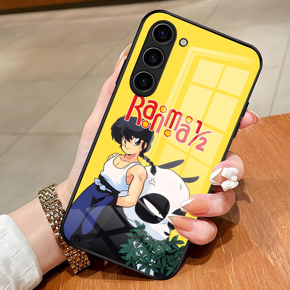 Чехол для телефона с аниме Ranma 2 1 для Samsung S26 S25 Edge Ultra S23 S22 S21 S20 Ultra Plus S24 Fe A54 A53 A25 Стеклянная крышка