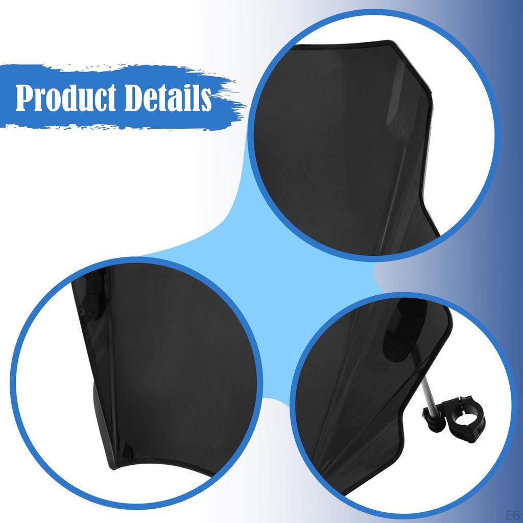 Motorcycle Windshield Replacement Windproof Universal Easy Installation Professional Windscreen for