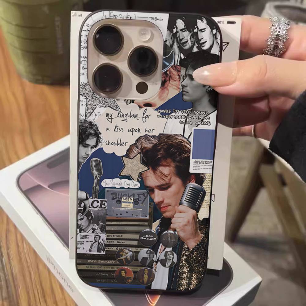 J-Jeff B-Buckley Для IPhone 16 15 11 12 13 14 17 Pro Max PLUS Pro Мягкий гофрированный силиконовый задний чехол для телефона