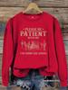European and American Women's Autumn/Winter Round Neck Scenic Print Pullover Hoodie