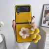 Samsung Galaxy Z Flip 3/4 норковый плюшевый подсолнух подвеска складной экран защитный чехол