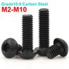 1-20pcs M2 M2.5 M3 M4 M5 M6 M8 M10 Black Grade10.9 Carbon Steel Hexagon Hex Socket Round Head Cap Screw Bolt Furniture Fastener