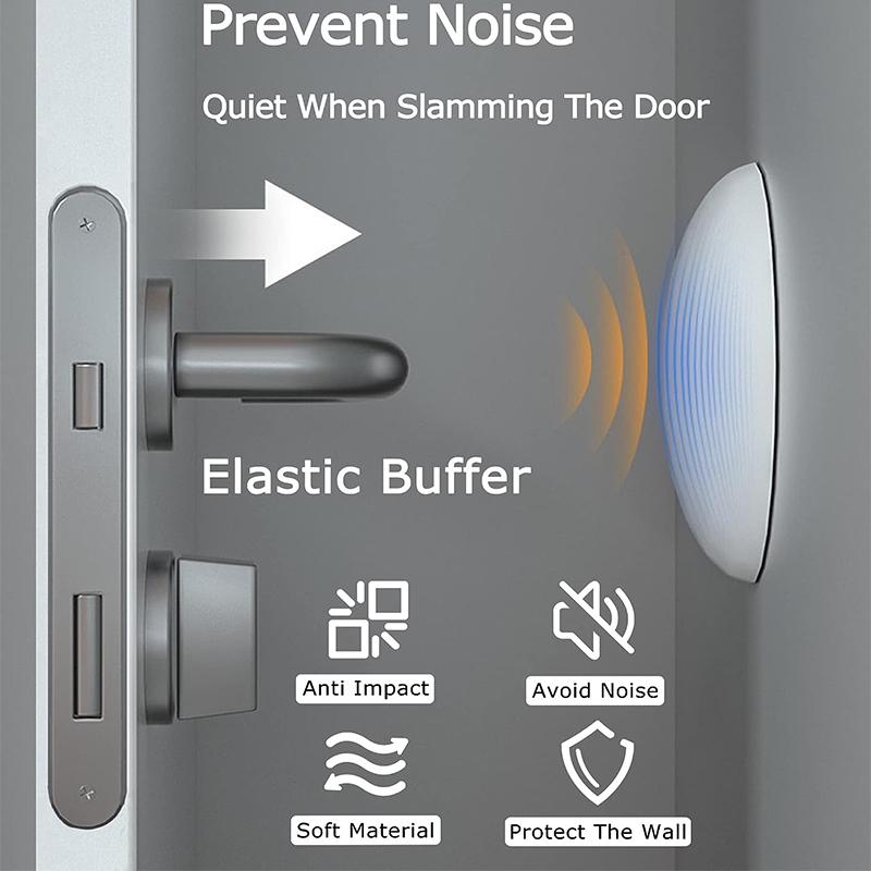 Дверные ограничители для стен с прочным задним клеем, тихие и амортизирующие силиконовые защитные накладки на стены от дверных ручек — защищают каждую поверхность стены