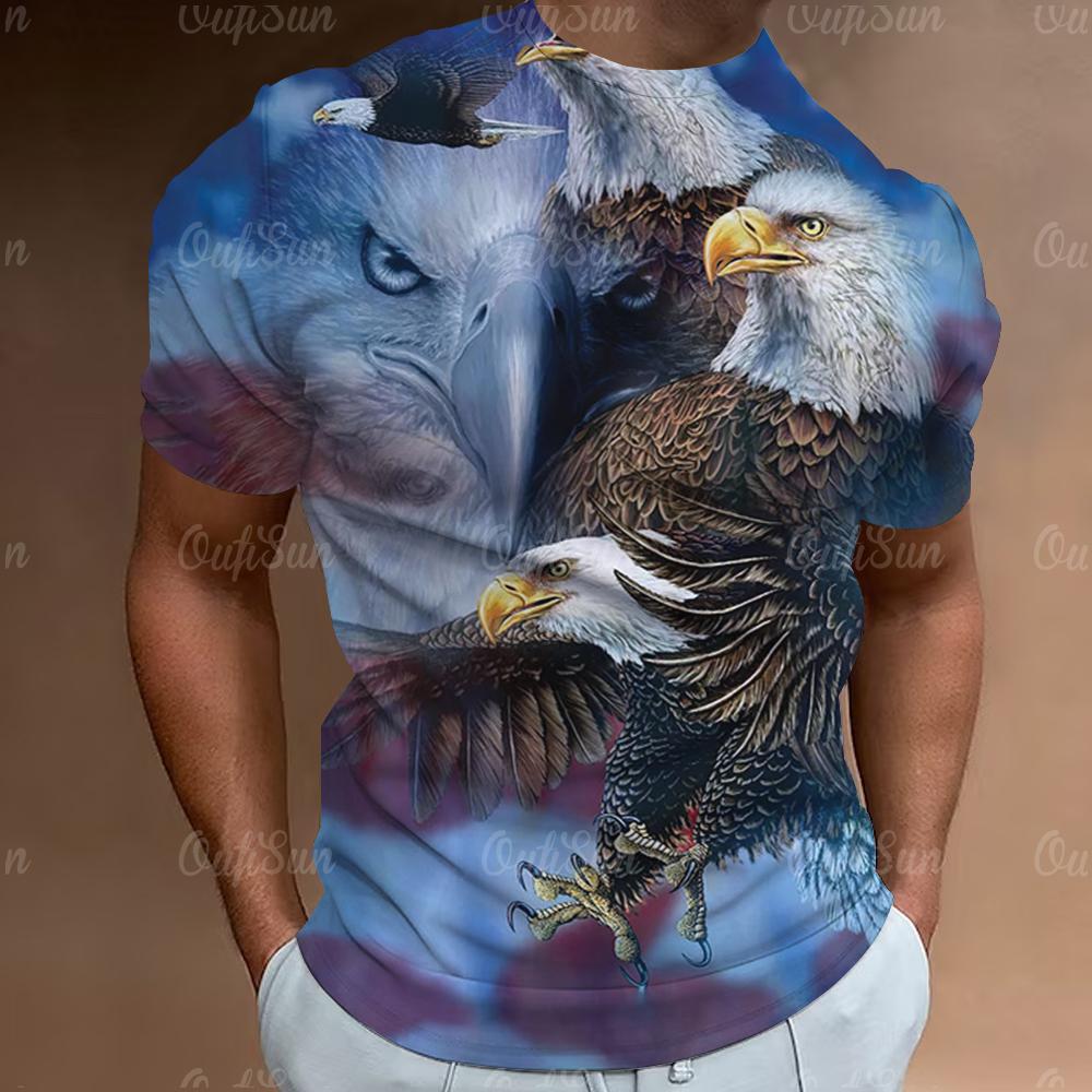 American Eagle Tees Graphics 3D Printing Mens T-shirt Fashion Casual Tops Unisex Oversized O-Neck Short Sleeve T Shirts