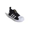 Adidas Оригинальные кроссовки Superstar с низким верхом для детей, для катания на скейте, детские кроссовки, черно-белые JH6371