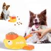 Dog Feeder Pet Bowl Toy Educational Toy Feeder Feeding Habits Bored Pet Duck Cute Safe Washable Snacks 2-in-1 Non-Toxic (Yellow)