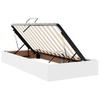 Storage Bed with Mattress 2 pcs White Faux Leather