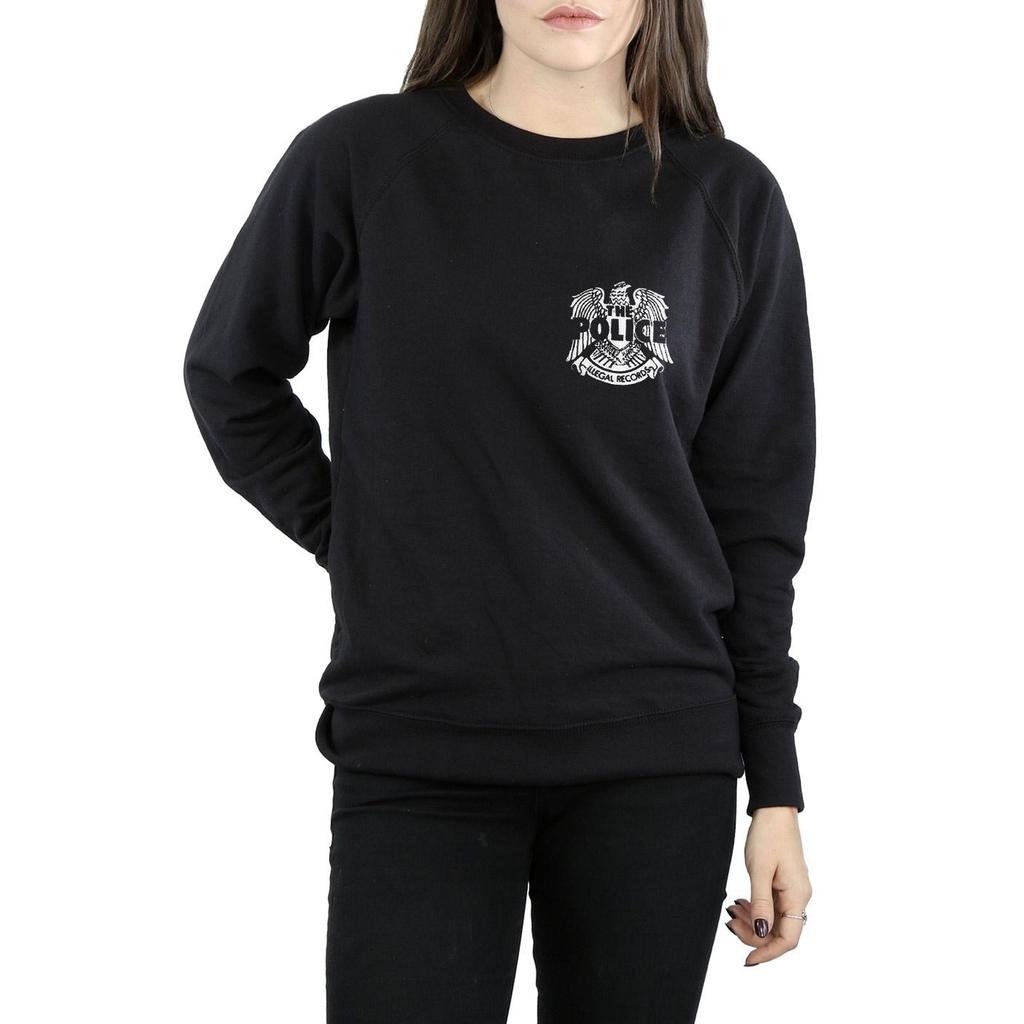 The Police Womens/Ladies Illegal Records Eagle Chest Sweatshirt