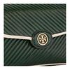 Tory Burch Robinson Solid Double T Logo Chevron Flap Leather Shoulder Bag Women Shoulder Bag Green 149461-304