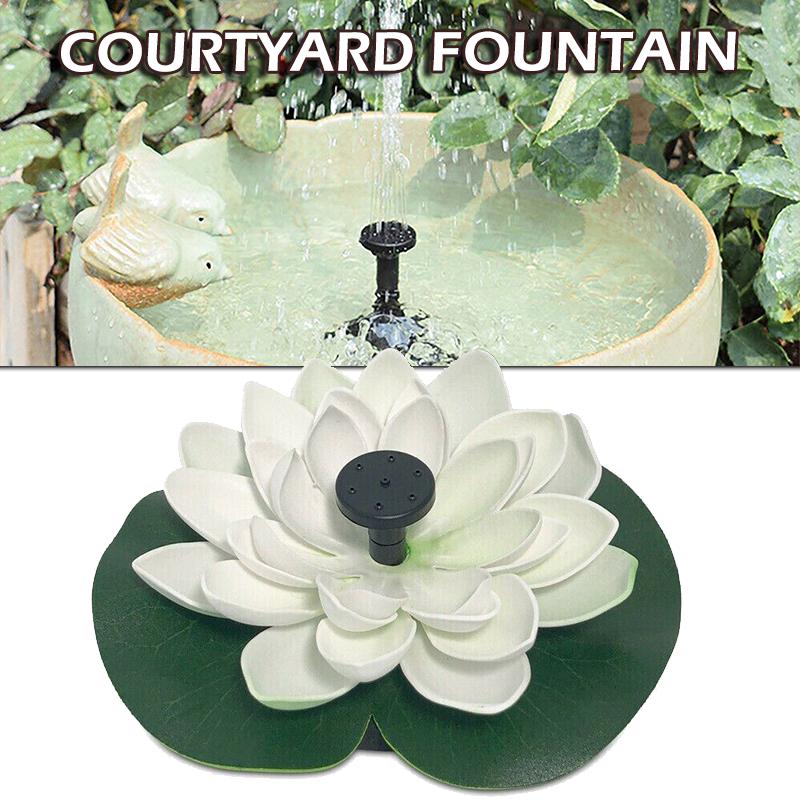 Комплект солнечной панели Lotus, солнечный фонтан, украшение для пруда, фонтан-водопад, уличная ванна для птиц, плавающий садовый фонтан на солнечной энергии