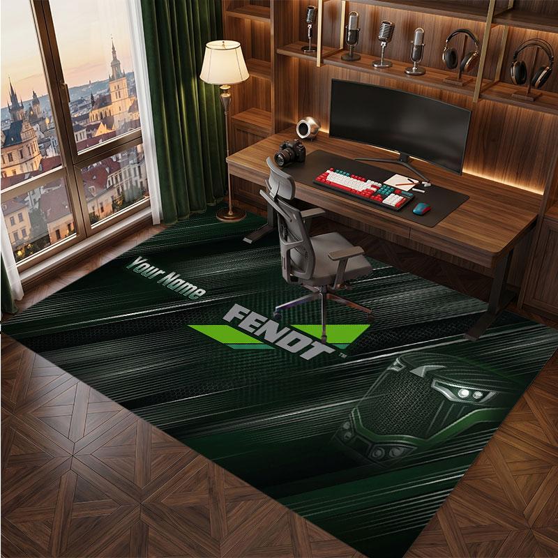 Fendt Personalized Crystal Velvet Carpet, Customized Name Text Soft Anti‑Slip Rug for Living Room Bedroom