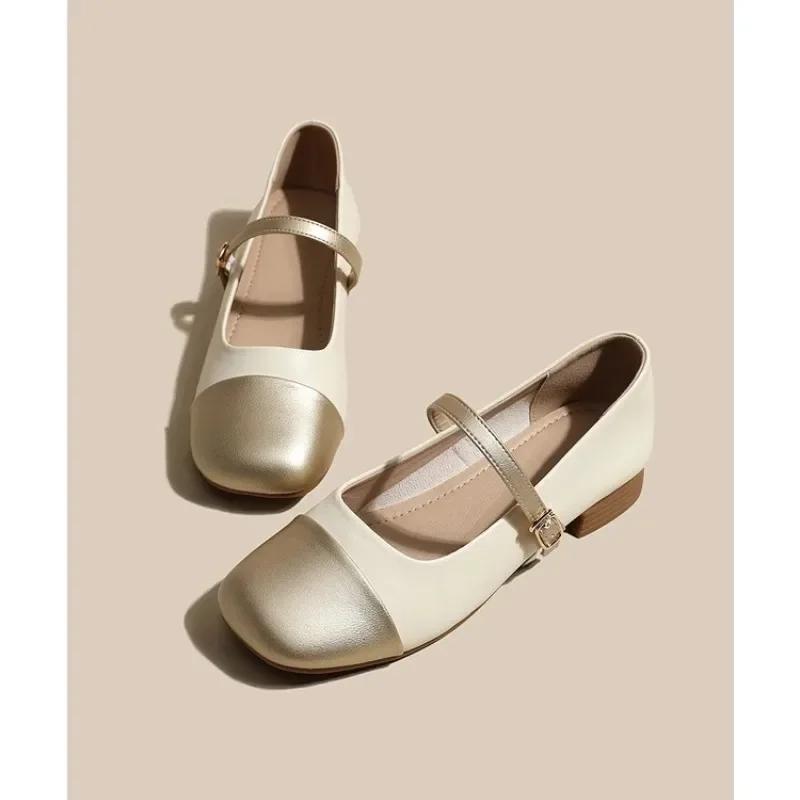 Мода Новые туфли Мэри Джейн на низком каблуке женские туфли-лодочки женские офисные платья квадратный носок прогулочные туфли Zapatillas Mujer 2024