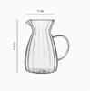 Классический стеклянный кувшин для чая с прозрачной ручкой, чашка для молока и кофе, термостойкий кофейник из боросиликатного стекла, кувшин для фруктового сока и воды