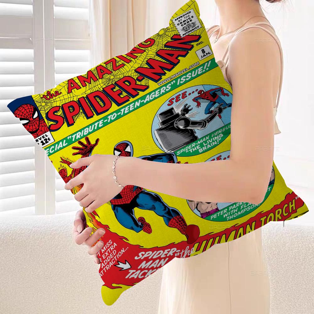 S-Spider-Man Superhero Classic Movie Pillow Cover Sofa Cushion Cover Home Room Decoration Children Gift