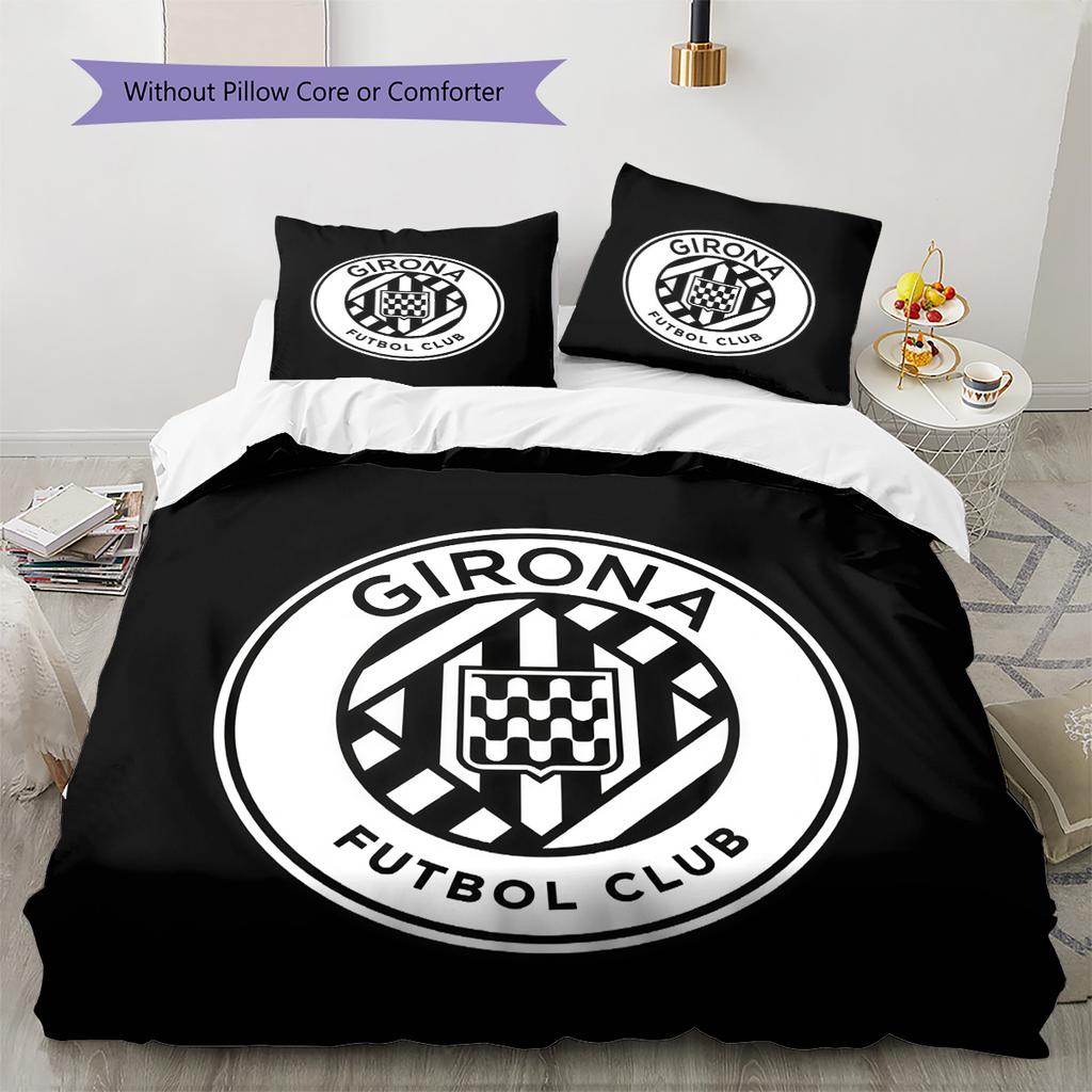 Girona FC poster Bedding Quilt Set Quilt Cover Pillowcase Home Decoration Birthday Gift (1 * duvet cover + 2 * pillowcase, without core)