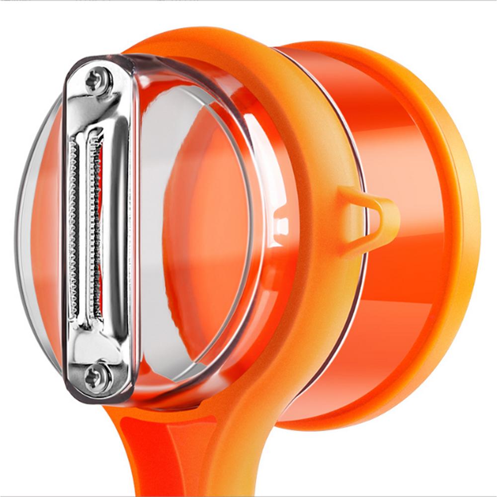 Fruit Peeler With Container Double-Sided Stainless Steel Cutter Potato Peelers Multi-Function Peeler Kitchen Peeling Tool For