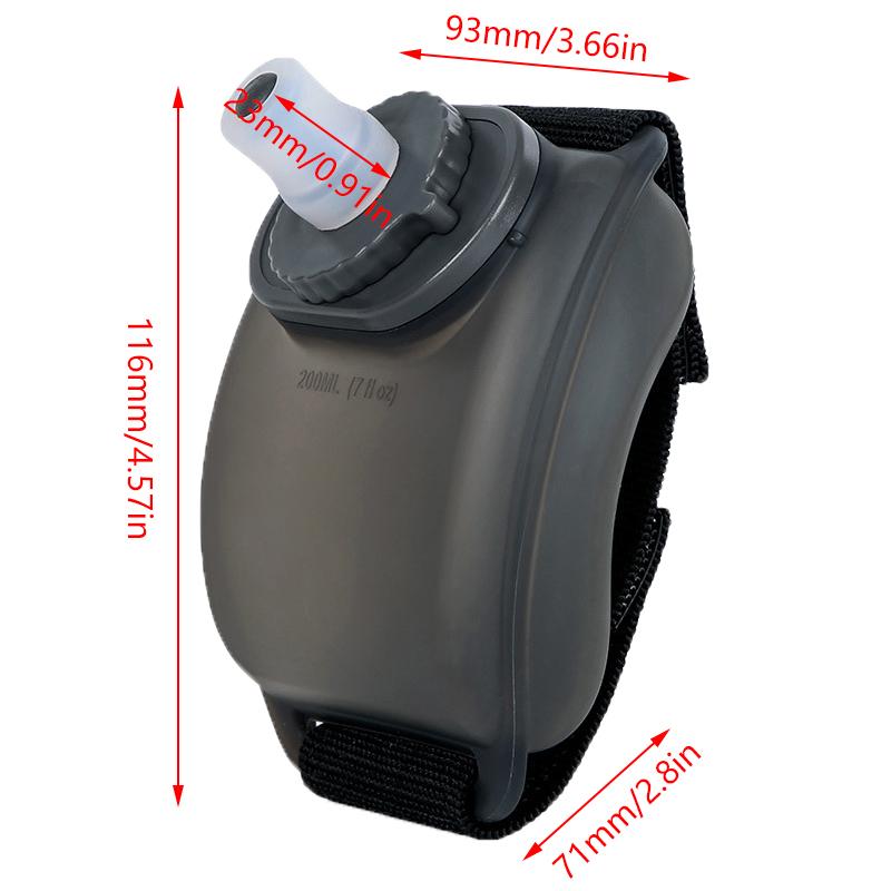 7Oz Mini Running Wrist Water Bottle Kettle Holder Wrist Storage Hydration Pack Soft Flask For Marathon Riding Fitness Climbing