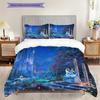 Castle Night Fantasy Threepiece Set 1 Duvet Cover 2 Pillowcase Without Core Soft And Comfortable Bedding Set Duvet Cover And Pillowcase