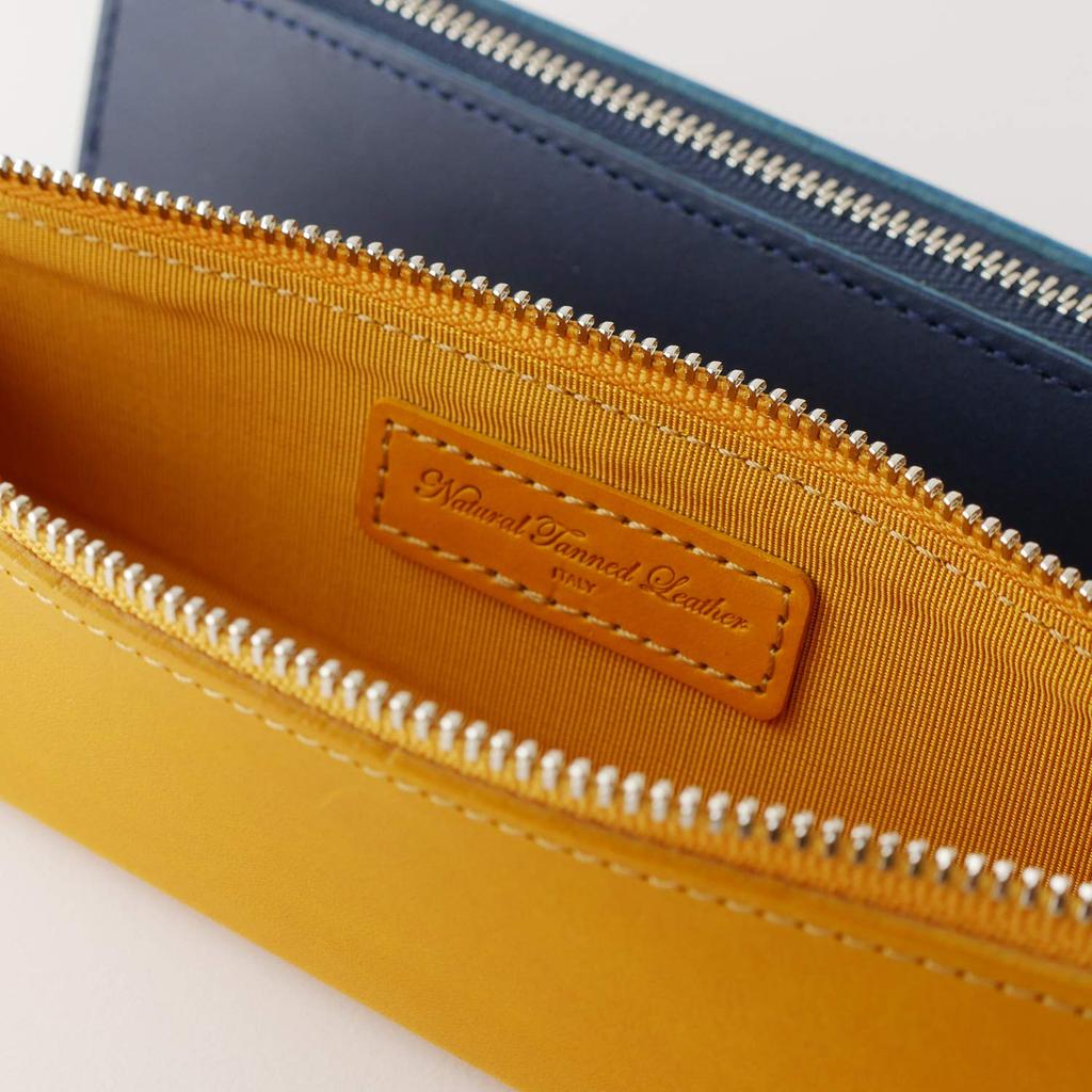 Пенал из итальянской кожи размера M, кожа BT, темно-коричневый [надевающийся] INL-4005