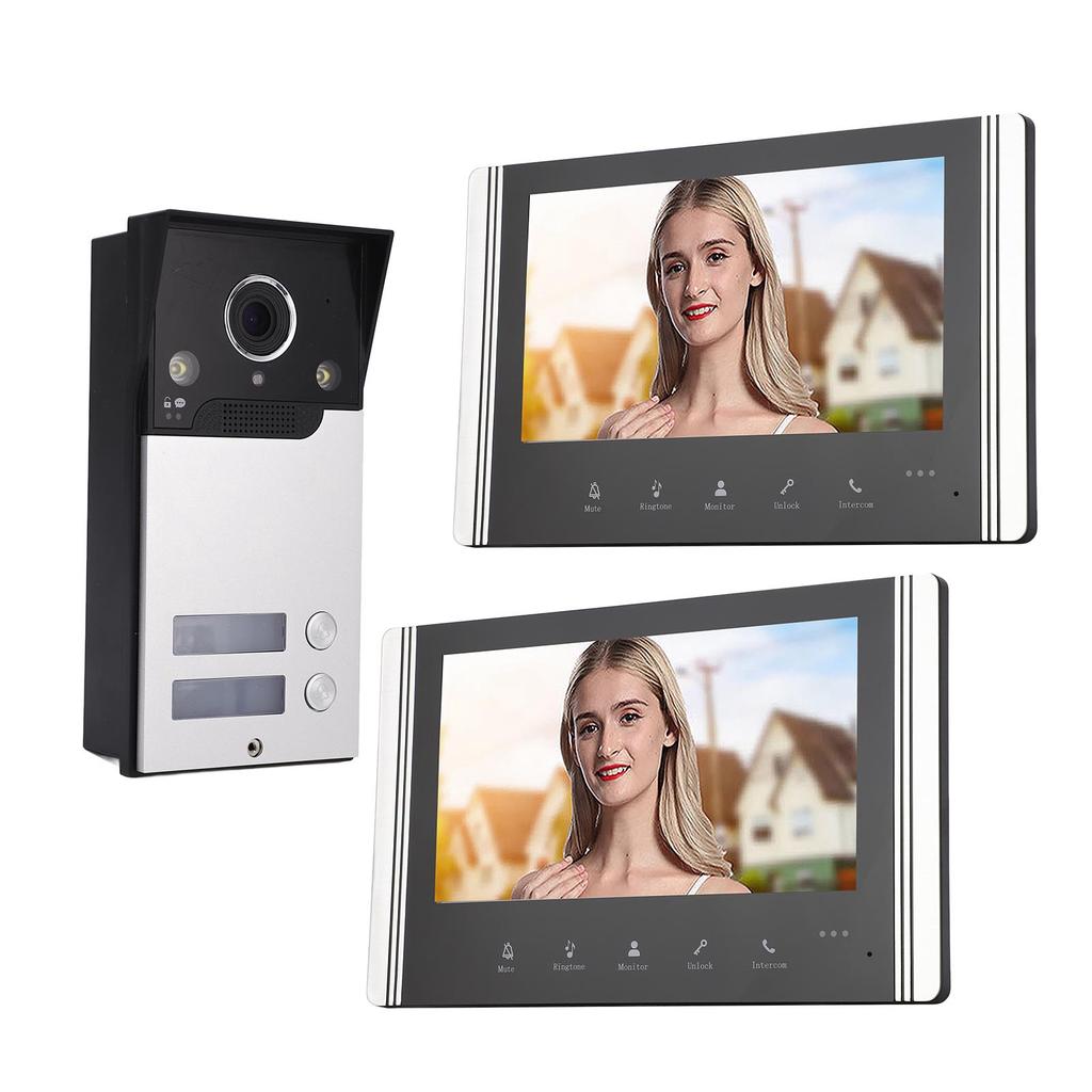 Видеодомофон с 7-дюймовым TFT ЖК-экраном, широкоугольным объективом на 120 градусов для дома и квартиры