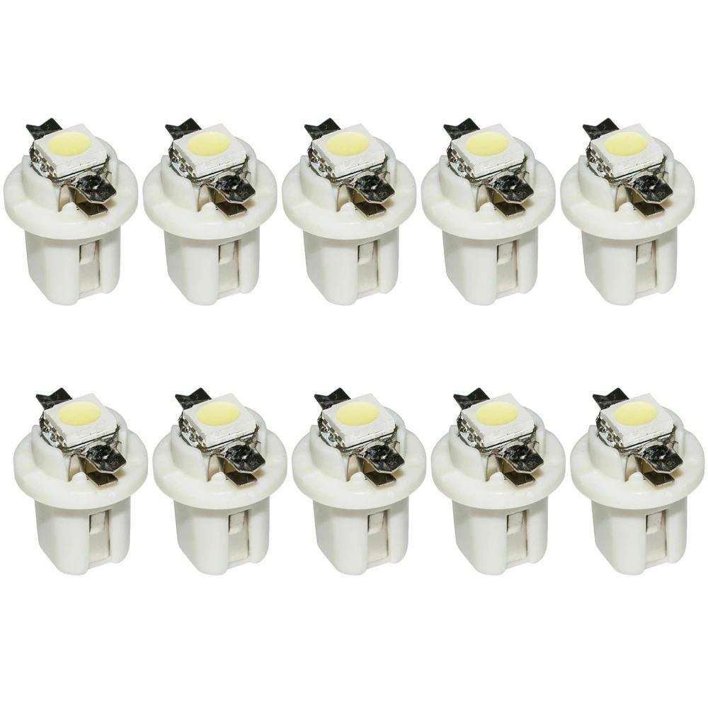 10 шт. T5 B8.5D автомобильная светодиодная лампа SMD Gauge 1SMD автомобильная приборная панель скорости лампа габаритного света светодиодные лампы для приборов аксессуары