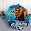 Ice Age 2 Movie Poster Durable Cartoon Folding Umbrella, Portable 3-Fold Compact Umbrella for Men and Women, Suitable for Travel or Daily Us