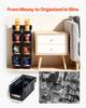 Plastic Stackable Storage Bins, 27.6 x 14 x 13 cm (8 Pack), Plastic Containers for Organizing and Storage Bins for Closet, Garage, Small Parts, Office
