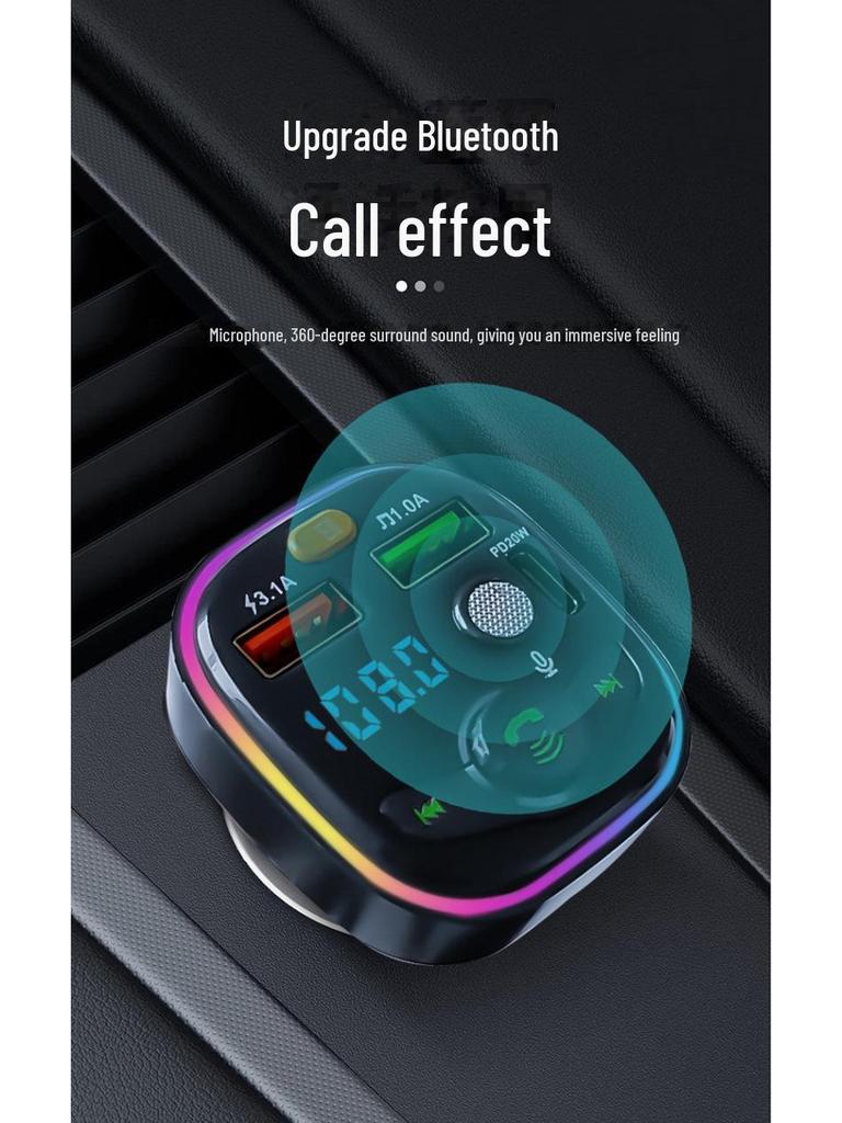 Q6 Быстрая зарядка Bluetooth MP3-плеер с цифровым дисплеем Автомобильное зарядное устройство