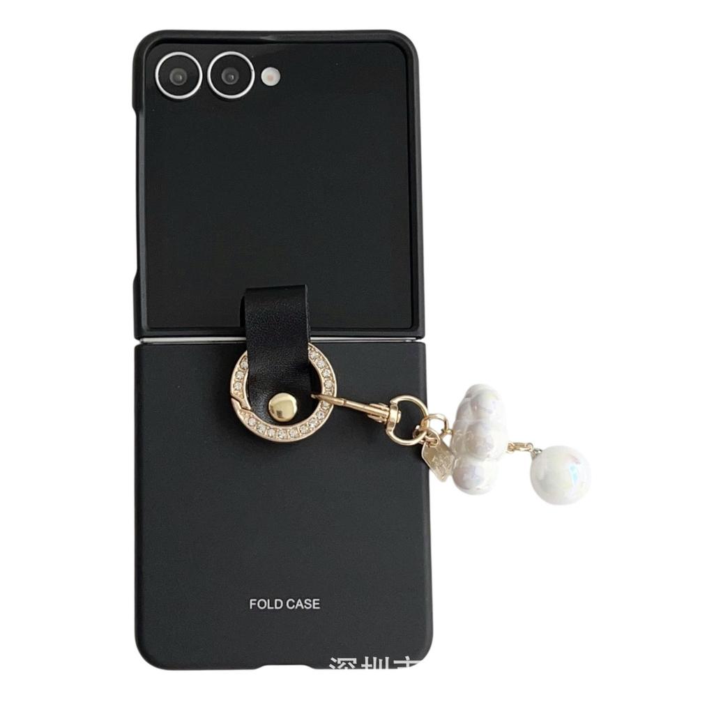 Samsung Z Flip7 Frosted Skin-Feel Case with Hand Strap - Drop-Proof Protective Cover for Flip6