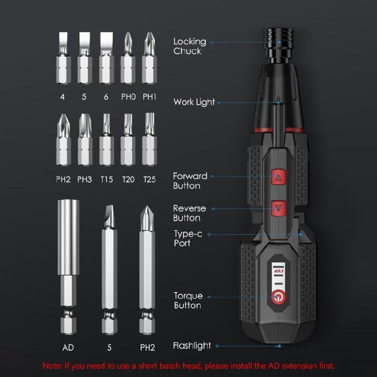 USB-аккумуляторная электрическая отвертка, батарея 4,2 В, 10 Нм, ручное управление, двойная подсветка, для ремонта велосипеда, мебели