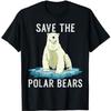 Футболка Save The Polar Bears Против Изменения Климата Белый Медведь Футболка TRU Мужская Женская Майка Свитшот Худи Лонгслив Черный