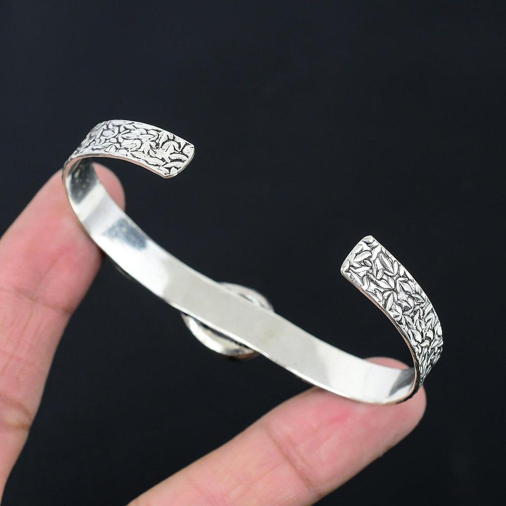 Серебро 925 пробы Чакра Сердца Натуральный Розовый Кварц Жена Уникальный Браслет Ювелирные Изделия