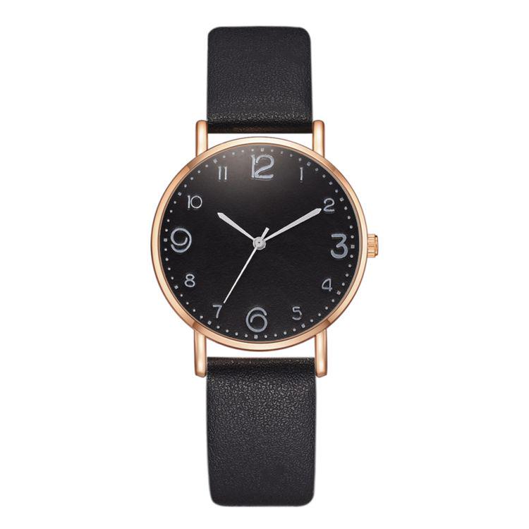 Wrist Изысканные женские наручные часы с круглым циферблатом и ремешком в одном тоне