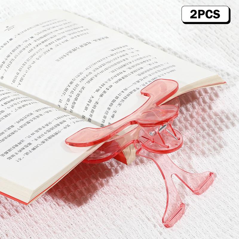 2/3 шт. Прозрачный пластиковый зажим для книги с подставкой, закладка для файла, канцелярские принадлежности, помощник для чтения, фиксированный зажим для книги, школьные принадлежности
