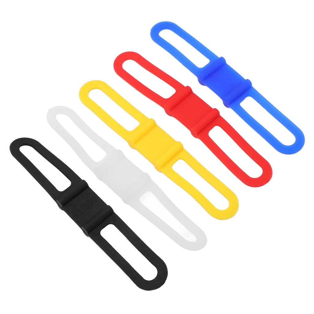 DUUTI 5 шт. Велосипедная силиконовая лента Многоцелевые велосипедные фиксирующие ремни Крепление-держатель для фонарика для горного велосипеда