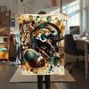 1Pc Jacksonville Jaguars Print Flannel Blanket, High quality Comfortable for All Seasons, Home Decor, Warmth and Comfort, Perfect for Gifts