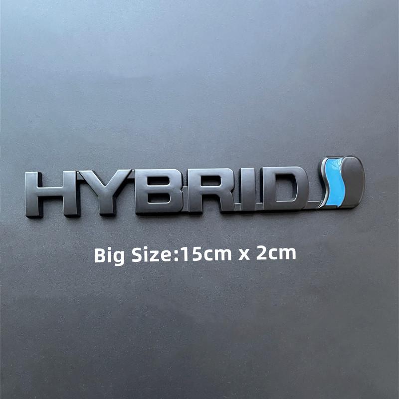 hxqgn9 3D Metal HYBRID Logo Side Fender Rear Trunk Emblem Badge Car Sticker Decals For Toyota Prius Camry Crown Auris Rav4s TRD