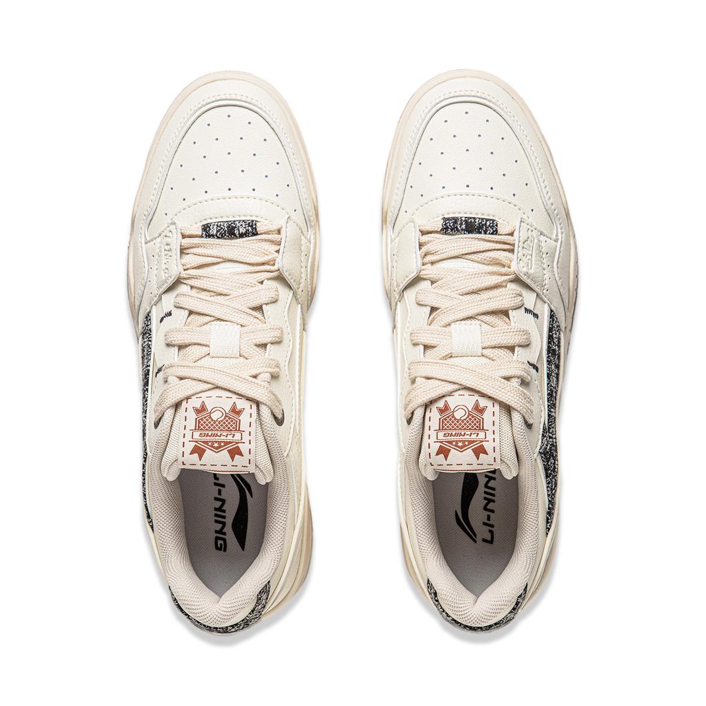 Li-Ning Light Blue Comfortable Versatile Casual Thick Sole Height Increasing Shock Absorbing Wear Resistant Low Top Skate Shoes AGCS251-36