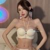 Women's Push-Up Halter Bra, Front Buckle, Wire-Free, Anti-Sagging, with Side Support.