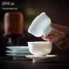 Набор фарфоровых чайных чашек Yingqing White Porcelain с подставками и подарочной коробкой - Чашка в стиле Гунфу/Пуэр