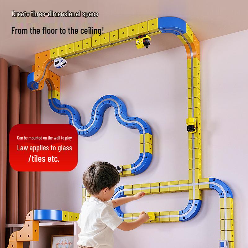 Kids' Magnetic High-Speed Rail Train Track DIY Assembly Toy