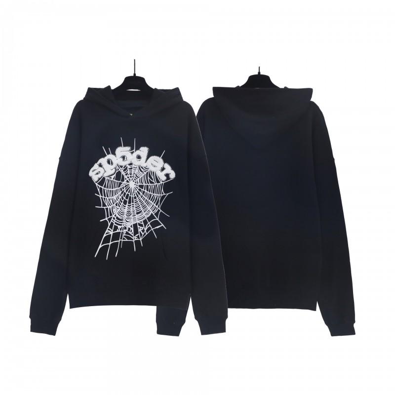 Sp1der Hip Hop Artist Inspired Foil Print 555 Couple Hoodie Pink Unisex Oversized Sweatshirt