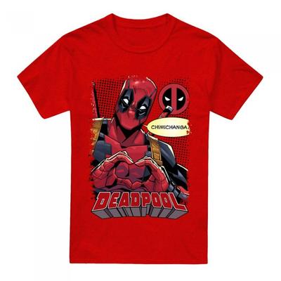 Deadpool Унисекс футболка для взрослых с сердцем чимичанги