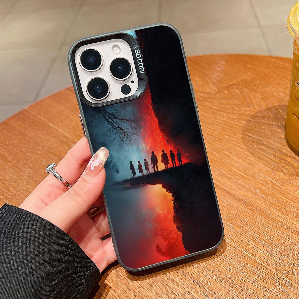 Чехол для телефона S-StrangerS T-Things для Apple iPhone 17 Air 16 16e 15 14 Plus 13 12 11 Pro Max X Xs XR 8 Матовый жесткий чехол