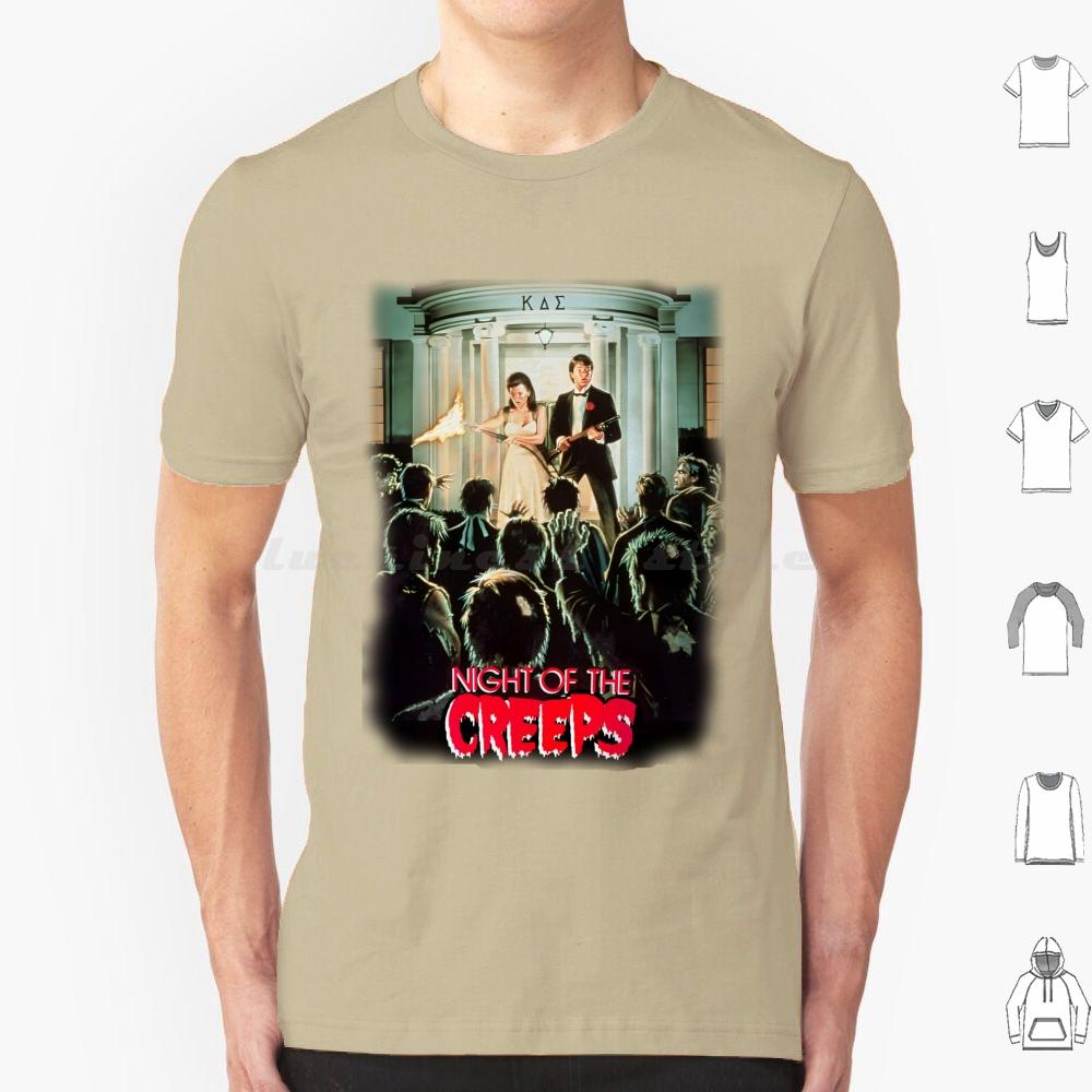 Night Of The Creeps T Shirt 6xl Cotton Cool Tee Night Of The Creeps Vhs Tape Horror Scary Slasher Cult Movie Film Cinema 80s