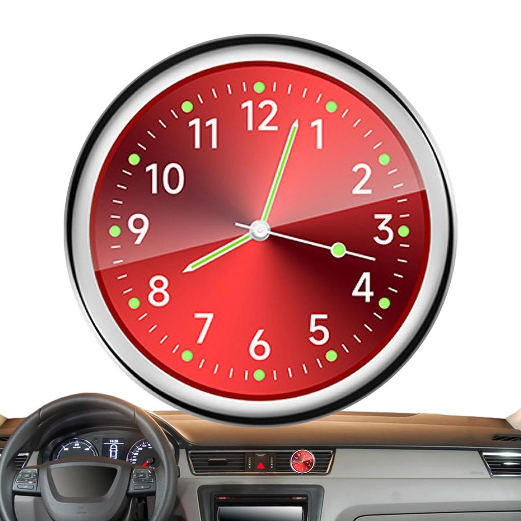 Dash Car Watch, Luminous High Precision, Small Analog Clock, Fluorescent Car Dash Car Watch,