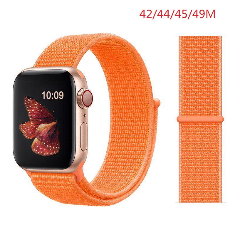 Nylon Band For Apple Watch Series Watch 9 8 / Ultra 2 7 6 SE 5/4/2/1 38 42MM Replacement Strap Loop for Iwatch Series 3 40/41/44 /45MM/49MM